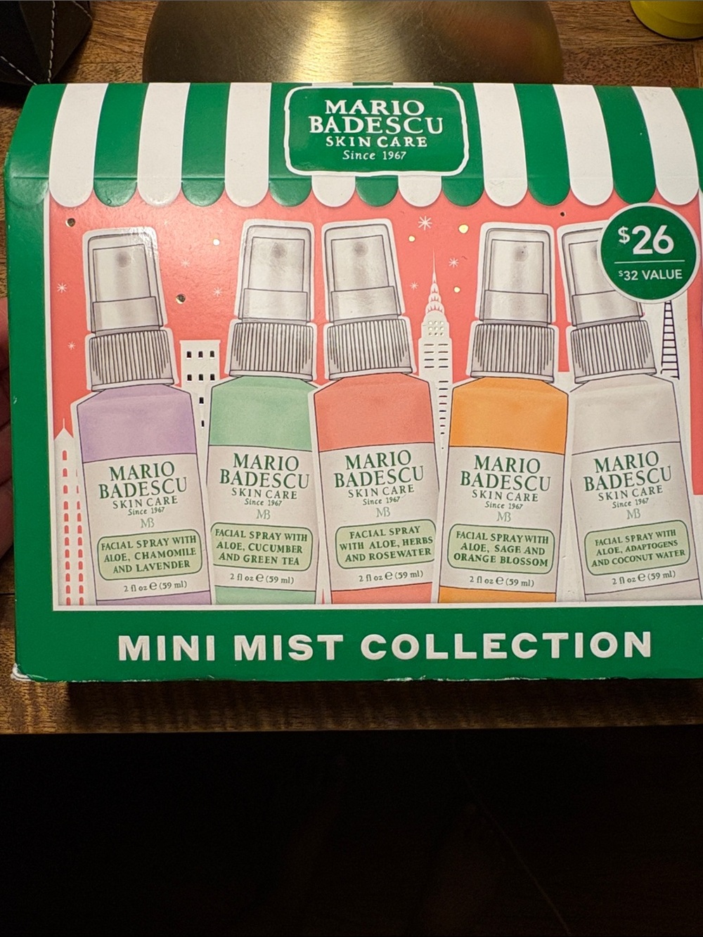 Mario Badescu Mini Mist Collection - Green, Pink, Purple, Orange, Cream Bottles